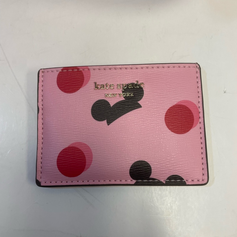 Disney Parks Kate Spade Large Tote Purse Bag with Wallet Mickey Mouse Print Pink - Picture 9 of 11